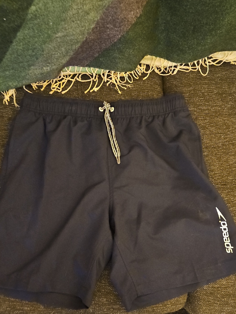 Speedo Dark Blue Swim Trunks with White Logo